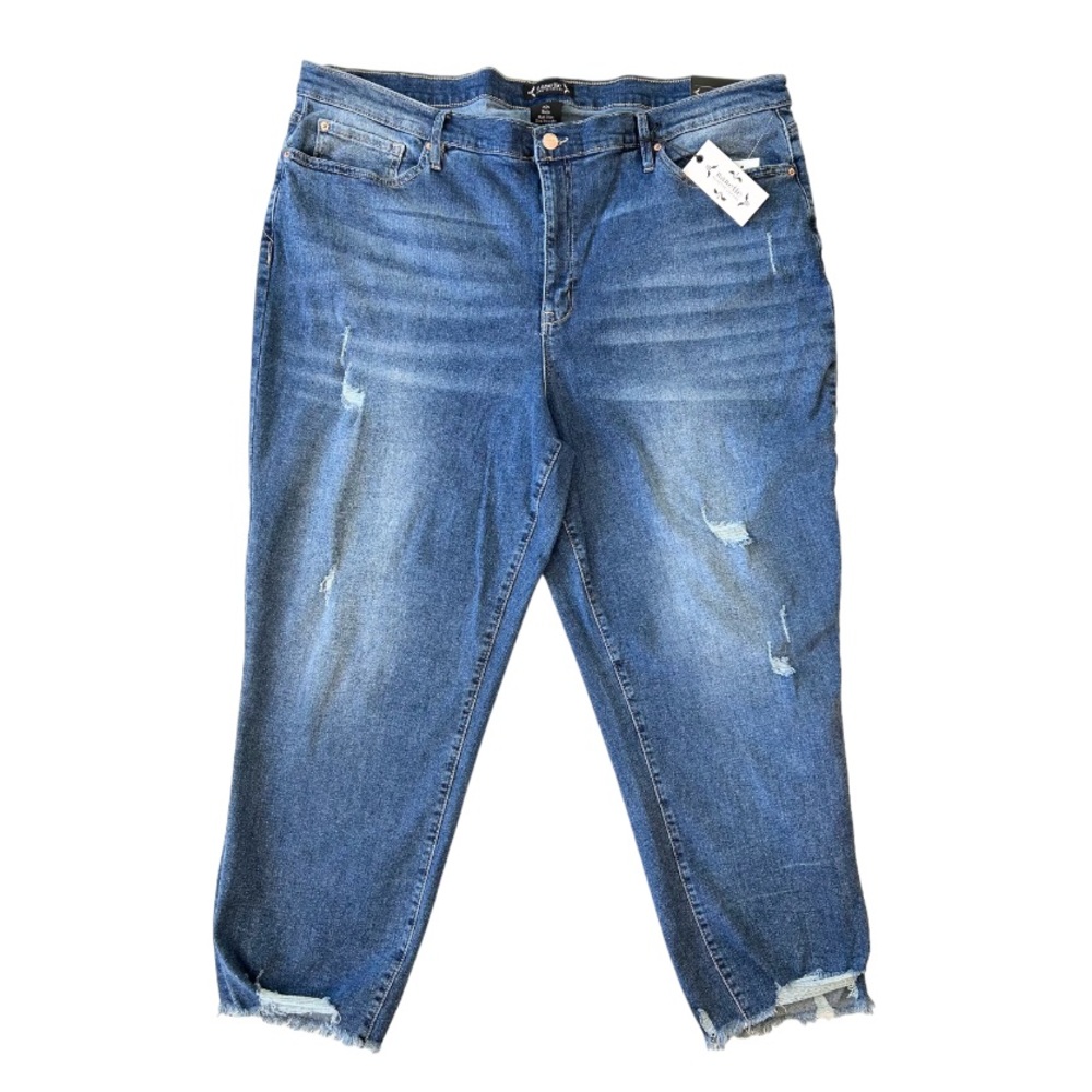 NWT Women's Nanette Lepore Women's Plus Belle High Rise Skinny Straight Jean